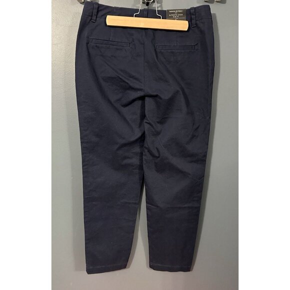 $70 NWT Banana Republic Authentic Chino Slim Fit Mid Rise Blue Pants Size 4 - Picture 2 of 7